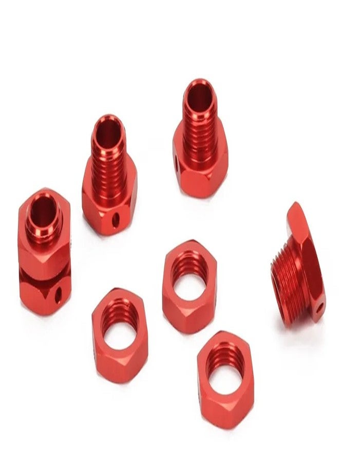 UURCSKY Aluminum 17mm Hex Wheel Nuts Adapter for Arrma 6s BLX Infraction Limitless Mojave Typhon hopups Upgrade Parts 4 pcs/Set(Red) - Image 3